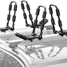 XCAR Folding Kayak Rack 4pcs/Set Black Rooftop Cargo Carrier for SUP,Canoe,Kayak,Surf Board Top Mount Car SUV Crossbar