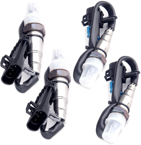 Oxygen Sensor,ECCPP Upstream Downstream O2 Sensors Fits 234-4018 234-4012 for 1996-1998 Chevrolet/Chevy/GMC C/K 1500 4.3L 5.0L 5.7L 4PCS