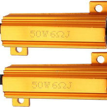 BSLighting 2pcs H7 499 LED Fog Light HeadLight DRL Error Free Load Resistor Wiring Harness