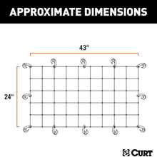 CURT 18202 43 x 24-Inch Elastic Cargo Net with Hooks for Hitch Carrier