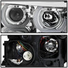 V2 3D Halo LBDRL Headlights for BMW 3-Series E90 06-08 - 4 Door - Black/Clear Lens