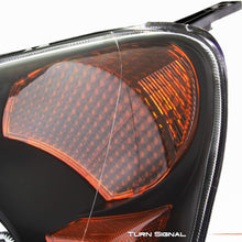 For 2002 2003 2004 Honda CR-V Black Housing [w/Amber Corner Lamp] Headlights Driver+Passenger Side Replacement