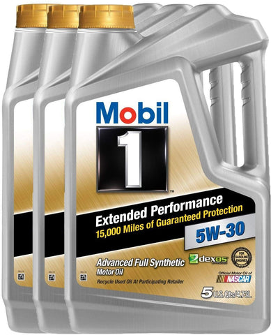 Mobil 1 (120766-3PK) Extended Performance 5W-30 Motor Oil, 5 Quart, Pack of 3