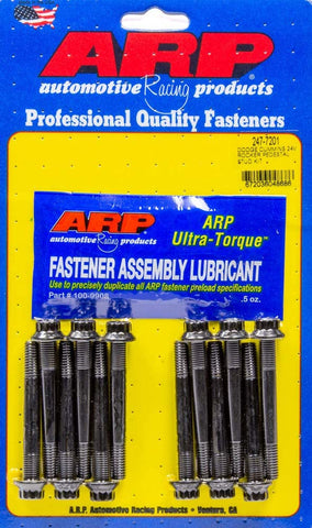 ARP Rocker Arm Stud, Pedestal, 8 mm x 1.25 Base Thread, 8 mm x 1.00 Top Thread, 2.00 in Effective Stud Length, Chromoly, Black Oxide, Dodge Cummins, Kit (ARP247-7201)