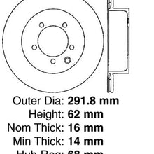 StopTech 127.42077L Sport Drilled/Slotted Brake Rotor (Rear Left), 1 Pack