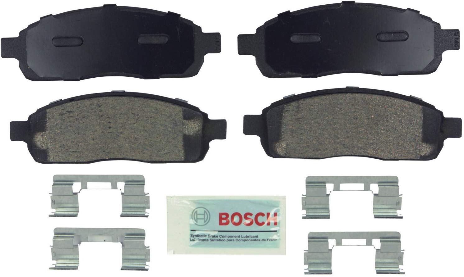 Bosch BE1011H Blue Disc Brake Pad Set with Hardware for Select Ford F-150, F-250 and Lincoln Mark Lt Trucks - FRONT