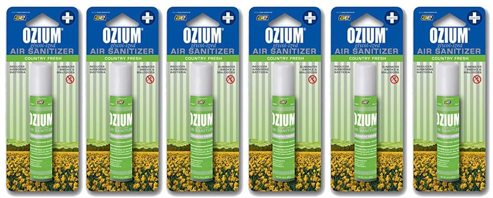 Ozium Air Sanitizer & Freshener Country Fresh Scent (0.8 oz.) - Pack of 6