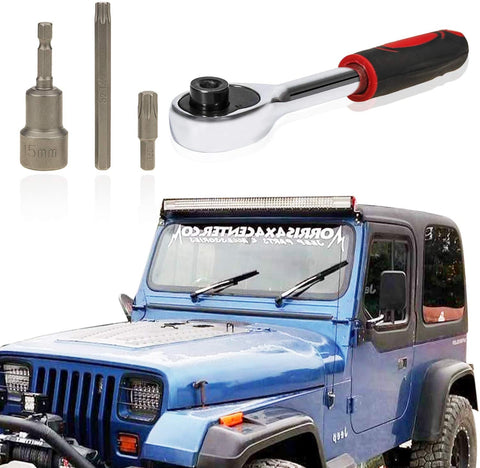 Sporthfish Hard Top and Door Removal Torx Set Tool Kit for 2007-2019 Jeep Wrangler JK JL Rubicon Sahara Sports 2/4 Door Replace 68361574AB 82214166AB