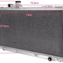 2 Row Core All Aluminum Racing Cooling Radiator Replacement For LEXUS IS300 3.0L L6 MT 2001 2002 2003 2004 2005