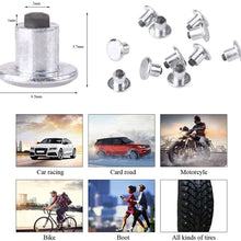 100pcs 6.5mm/0.26" Tire Stud Screw, Keenso Anti-Slip Snow Tire Studs Wheel Tyre Tire Spikes Trim Screw in Tire Stud for Car/Truck/Bike/Boot/Motorcycle/ATV/SUV Auto Accessories
