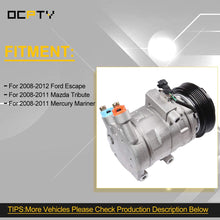 OCPTY Air Conditioner Compressor Compatible for Ford Escape Mazda Tribute Mercury Mariner CO 11332C