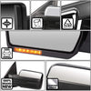 Right Passenger Side Chrome Manual Folding w/Amber LED Turn Signal Light Towing Mirror Replacement for Ford F-150 04-14