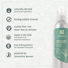 Grab Green Natural Room & Fabric Freshener, Phthalate-Free, Vetiver, 7 Ounce Bottle (3-Pack)