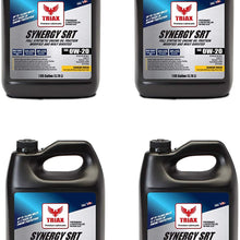 Triax Synergy SRT 0W-20 Full Synthetic | SN Plus API Licensed | Moly & Boron Friction Modified | 15,000 Miles or 2 Years (1 Gallon (Pack of 4))