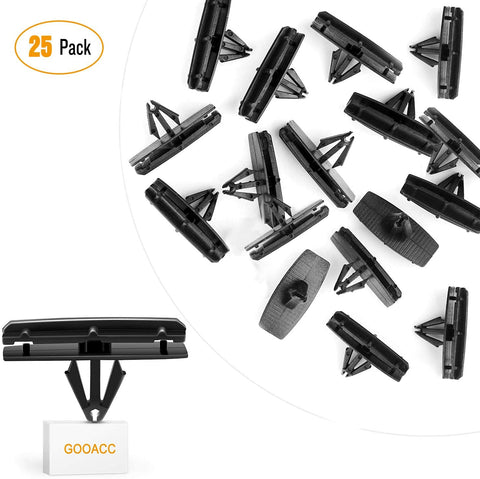 GOOACC 25PCS Fender Flare Moulding Clips for Jeep Liberty Rocker for Chrysler 55157055-AA, 55157065-AA Jeep Wrangler Jeep Liberty - 25Pack