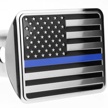 eVerHITCH USA US American Stainless Steel Flag Metal Emblem on Metal Trailer Hitch Cover (Fits 2" Receivers, Black)