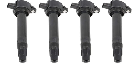 Ignition Coil Pack Set of 4 - Replaces 4606824AB, UF557, C1587, 5C1644, C-1587, GN10346 - Compatible with Dodge, Jeep & Chrysler Vehicles - 200, Sebring, Avenger, Caliber, Journey, Compass, Patriot