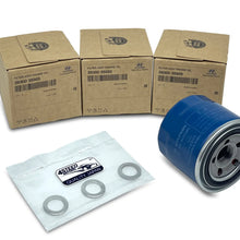Set of 3 Genuine OEM Engine Oil Filter 26300-35505-ST and Drain Plug Gasket 21513-23001 fit for Hyundai, Kia