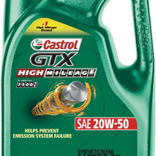 Acme Communications GTX High Mileage 20W-50 Synthetic Blend Motor Oil, 5 Quart (Pack of 2)