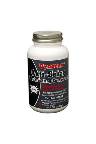 Dynatex 49584 Industrial Nickel Anti-Seize and Lubricating Compound Paste, 8 oz Brush Top Bottle, Dark Copper