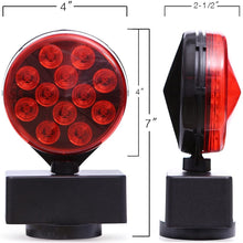 CZC AUTO 12V LED Magnetic Towing Light Kit for Boat Trailer RV Truck - Magnetic Strength 55 Pounds