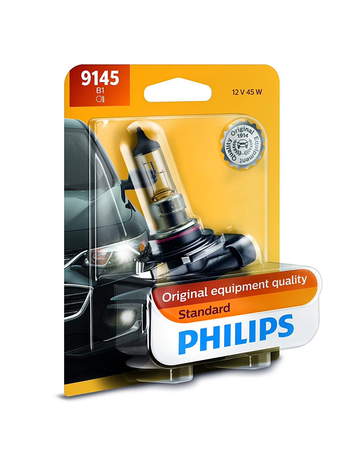 Philips 9145B1 Standard Halogen Fog Bulb, 1 Pack