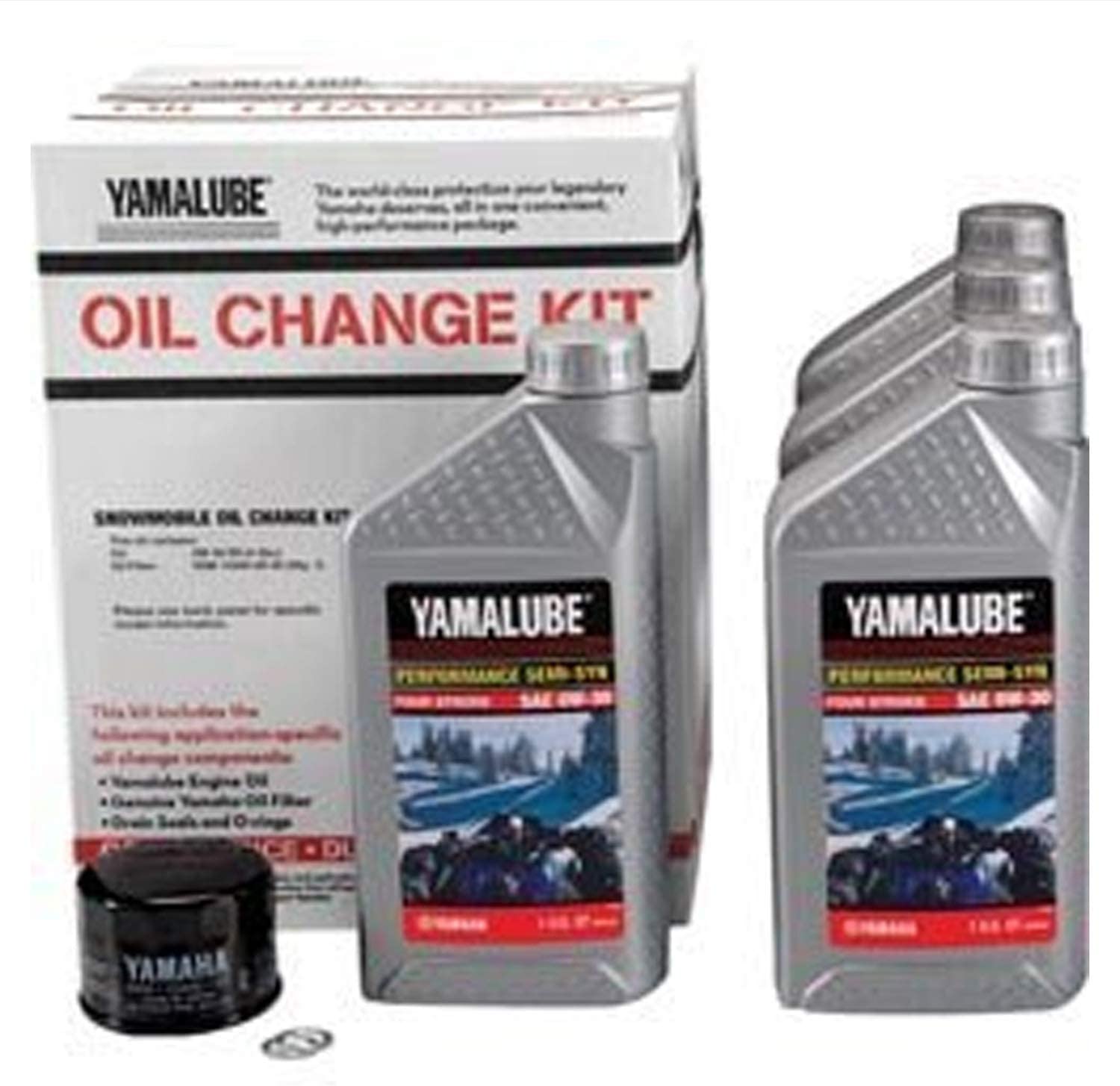 Yamaha LUB-SMBCG-KT-10 Snowmobile 4 Cyl SS Oil Change Kit LUBSMBCGKT10 Semi-Synthetic