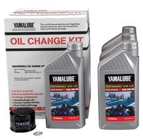 Yamaha LUB-SMBCG-KT-10 Snowmobile 4 Cyl SS Oil Change Kit LUBSMBCGKT10 Semi-Synthetic