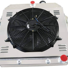 ALLOYWORKS 4 Row All Aluminum Radiator+Shroud Fan+Relay For 1960-1962 Chevy Apache Pickup Trucks GMC AT/MT