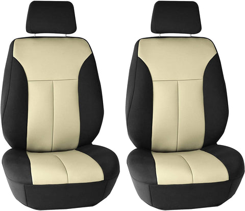 FH Group FB091102 Neoprene Ultra-Flex Seat Covers (Black) Front Set – Universal Fit for Cars Trucks & SUVs