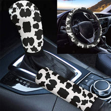 Coloranimal Yellow Sunflower Steering Wheel Cover,3 Piece Set Stretch Cover for Steering Protector,Anti-Slip Car Gear Shift Knob Cover + Handbrake Lever Cover for Women Girls