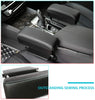 LFOTPP Armrest Box Protector Extender, Car Center Console Armrest Extender, Adjustable Height Comfort Pads,Auto Accessories Universal Fit for All Car Models (Black with White Line)