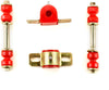 Andersen Restorations Red Polyurethane Sway Bar Links Bushings Set Compatible with Chevrolet Camaro OEM Spec Replacements (4 Piece Kit)