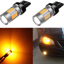 Alla Lighting 7443 LED Bulbs Super Bright T20 Wedge LED 7440 7443 Bulb 54-SMD High Power 4014 Chipsets LED W21W 7443 7440 Amber Yellow Turn Signal Blinker Light Lamp Bulbs Replacement (Set of 2)