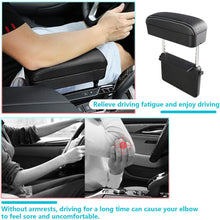 LFOTPP Armrest Box Protector Extender, Car Center Console Armrest Extender, Adjustable Height Comfort Pads,Auto Accessories Universal Fit for All Car Models (Black with White Line)