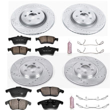Power Stop K5637 Front & Rear Brake Kit with Drilled/Slotted Brake Rotors and Z23 Evolution Ceramic Brake Pads