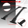 OE Style Matte Black Aluminum Roof Rack Rail Cross Bars w/ABS Mounting Brackets Replacement for Ford Escape 13-19