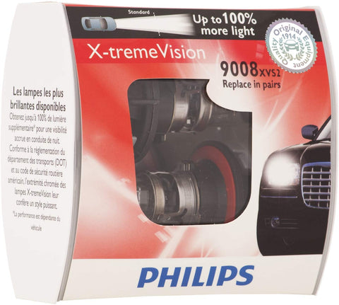 Philips 9008 / H13 X-tremeVision Upgrade Headlight Bulb (Pack of 2)