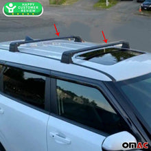 Roof Rack Crossbars Compatible with Kia Soul 2020-2021 | Luggage Kayak Cargo Hard-Shell Carrier | Aluminum Rooftop of Your Car or SUV | Black 2 Pcs.