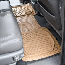 Motor Trend OF-933-BG Beige Deep Dish All-Climate Rubber Floor Mat (Performance Plus Heavy Duty Liners/Thick/Odorless/All Weather), 3 Piece