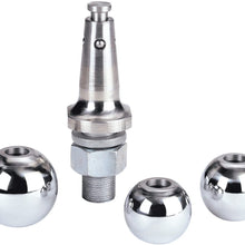 Reese Towpower 74309 Interchangable 1 7/8", 2", 2 5/16" Hitch Ball Kit, Chrome