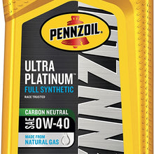 Pennzoil Ultra Platinum Full Synthetic 0W-20 Motor Oil (5-Quart, Single Pack)