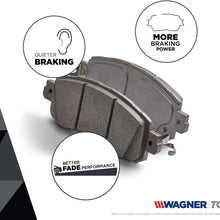 Wagner ThermoQuiet QC1283 Ceramic Disc Pad Set With Installation Hardware, Rear