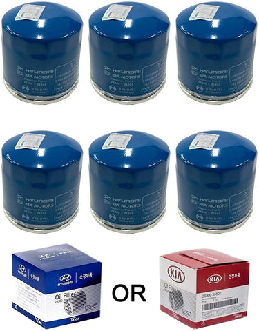 Genuine OEM Oil Filter for Hyundai 26300-35504 (6-pack)