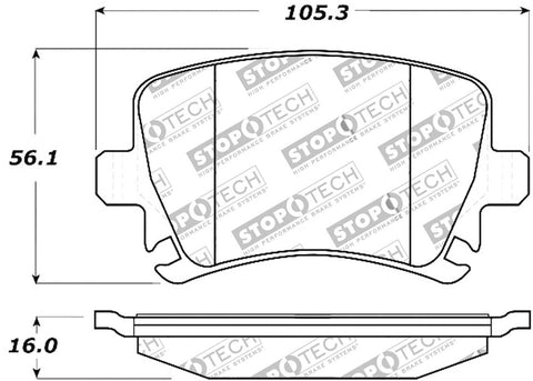 StopTech 309.11080 Street Performance Rear Brake Pad