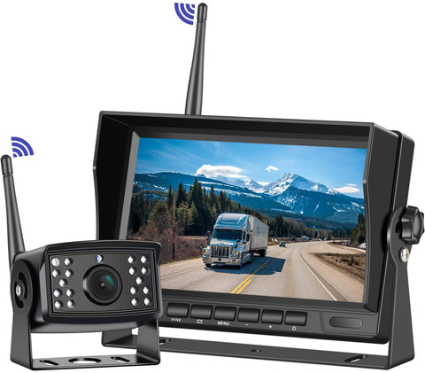 HD Digital Wireless Backup Camera Kit, Niloghap IP69 Waterproof Rear View Camera and 9″ Split/Quad Screen DVR Monitor, High-Speed Observation System for Trailers, Trucks, Motorhomes, 5th Wheel, Bus