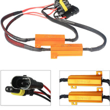 BSLighting Pair HB4 9006 LED DRL Fog Light CANBUS 50W 6Ohm Load Resistors Harness Decoder