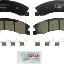 Bosch BC1565 QuietCast Premium Ceramic Disc Brake Pad Set For Select Cadillac Escalade; Chevrolet Silverado, Suburban, HD; GMC Sierra, HD; Nissan NV, Titan XD; Front & Rear