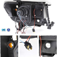 For Toyota Tacoma Pickup Black Bezel Dual Halo Ring Design Projector LED Replacement Headlights Lamps