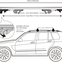 Amazon Basics 2-Piece Heavy-Duty Universal Cross Rail Roof Rack, 56 inches